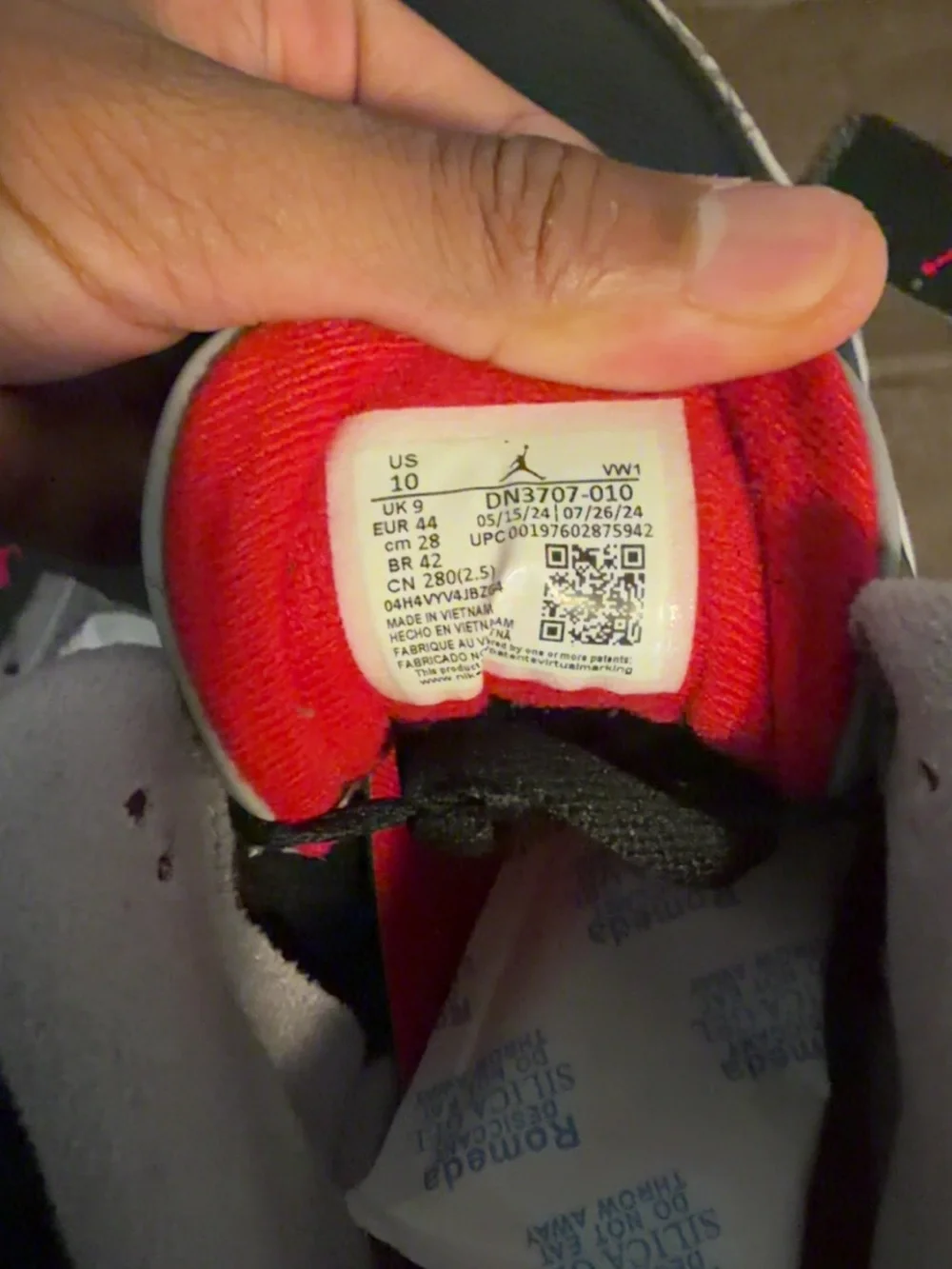 Air Jordan 3 Retro Black Cement 2024- Black/White/Red Men’s Sneakers
